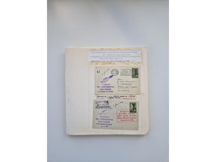 1931/2000 (ca.), interessanter Sammlungsbestand mit u.a. Postkarte “Tilling Raketenflugzeug” (Eckfehler), Österreich-Briefe m