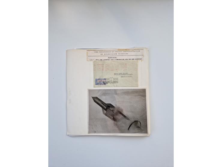 1931/2000 (ca.), interessanter Sammlungsbestand mit u.a. Postkarte “Tilling Raketenflugzeug” (Eckfehler), Österreich-Briefe m