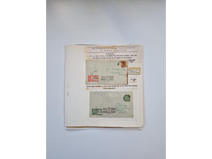 1931/2000 (ca.), interessanter Sammlungsbestand mit u.a. Postkarte “Tilling Raketenflugzeug” (Eckfehler), Österreich-Briefe m