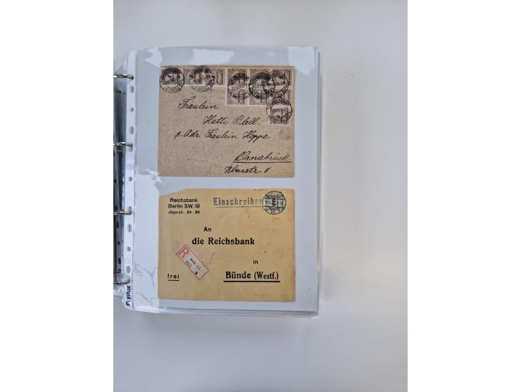 1920/23, umfangreiche Sammlung mit über 4600 Briefen, Karten und Ganzsachen. Dabei interessante Frankaturen, Blockeinheiten, 