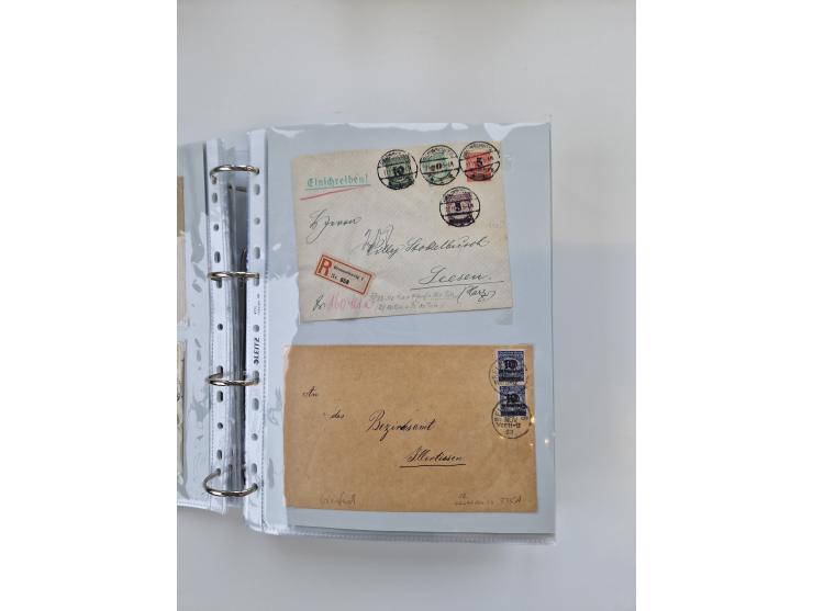 1920/23, umfangreiche Sammlung mit über 4600 Briefen, Karten und Ganzsachen. Dabei interessante Frankaturen, Blockeinheiten, 