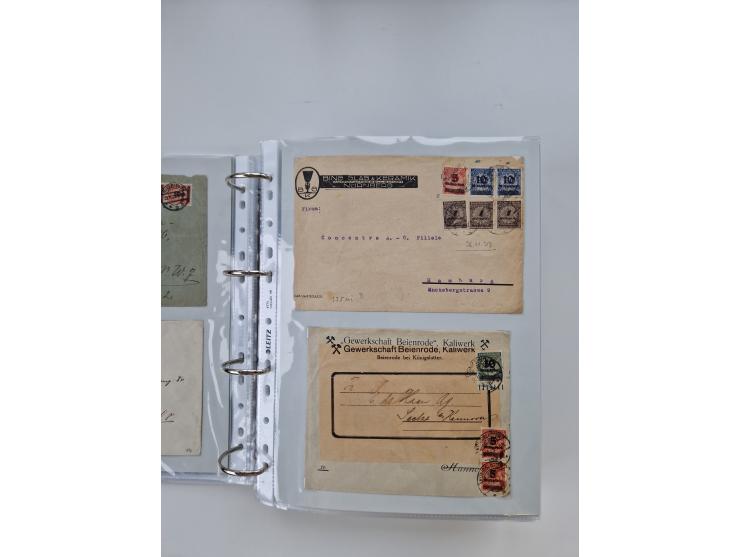 1920/23, umfangreiche Sammlung mit über 4600 Briefen, Karten und Ganzsachen. Dabei interessante Frankaturen, Blockeinheiten, 