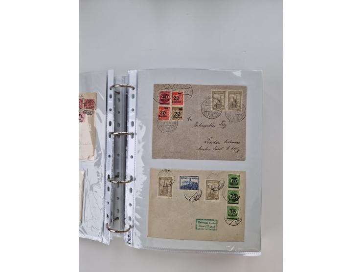 1920/23, umfangreiche Sammlung mit über 4600 Briefen, Karten und Ganzsachen. Dabei interessante Frankaturen, Blockeinheiten, 