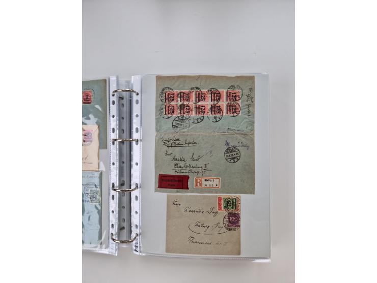 1920/23, umfangreiche Sammlung mit über 4600 Briefen, Karten und Ganzsachen. Dabei interessante Frankaturen, Blockeinheiten, 