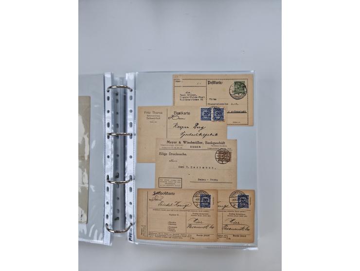 1920/23, umfangreiche Sammlung mit über 4600 Briefen, Karten und Ganzsachen. Dabei interessante Frankaturen, Blockeinheiten, 