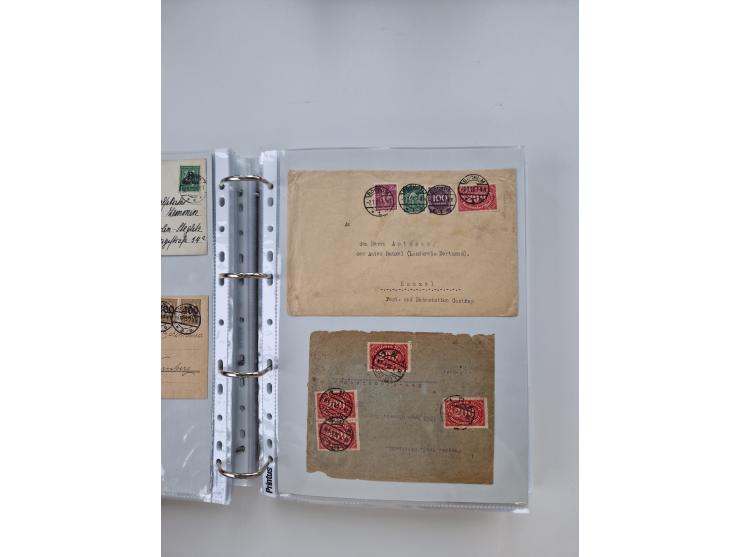 1920/23, umfangreiche Sammlung mit über 4600 Briefen, Karten und Ganzsachen. Dabei interessante Frankaturen, Blockeinheiten, 
