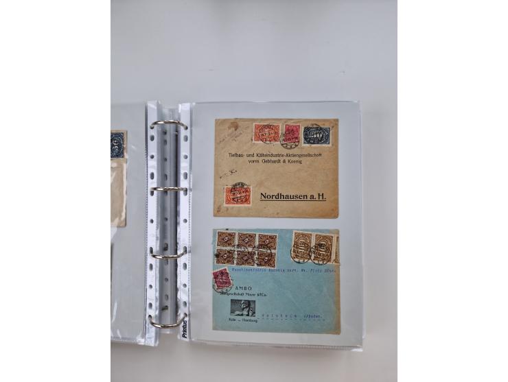 1920/23, umfangreiche Sammlung mit über 4600 Briefen, Karten und Ganzsachen. Dabei interessante Frankaturen, Blockeinheiten, 