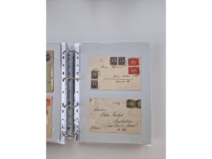 1920/23, umfangreiche Sammlung mit über 4600 Briefen, Karten und Ganzsachen. Dabei interessante Frankaturen, Blockeinheiten, 
