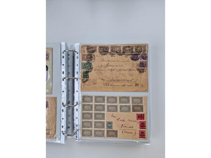1920/23, umfangreiche Sammlung mit über 4600 Briefen, Karten und Ganzsachen. Dabei interessante Frankaturen, Blockeinheiten, 