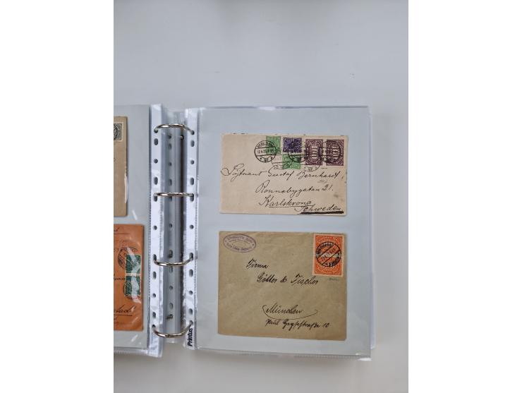 1920/23, umfangreiche Sammlung mit über 4600 Briefen, Karten und Ganzsachen. Dabei interessante Frankaturen, Blockeinheiten, 