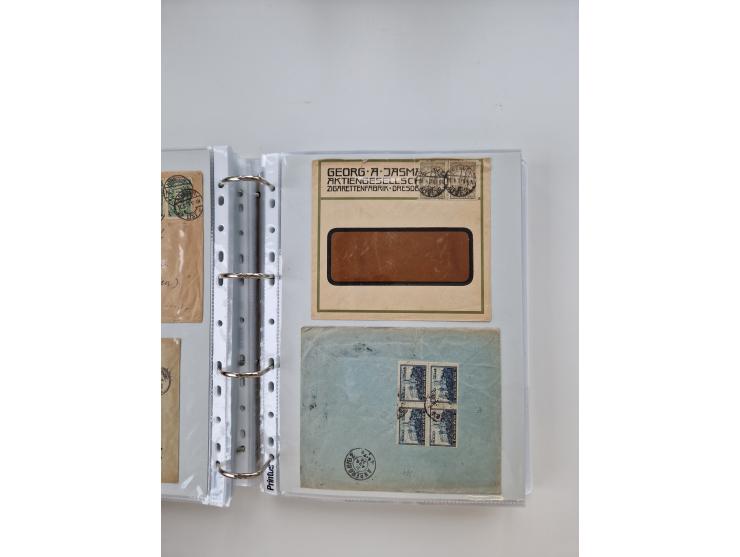 1920/23, umfangreiche Sammlung mit über 4600 Briefen, Karten und Ganzsachen. Dabei interessante Frankaturen, Blockeinheiten, 