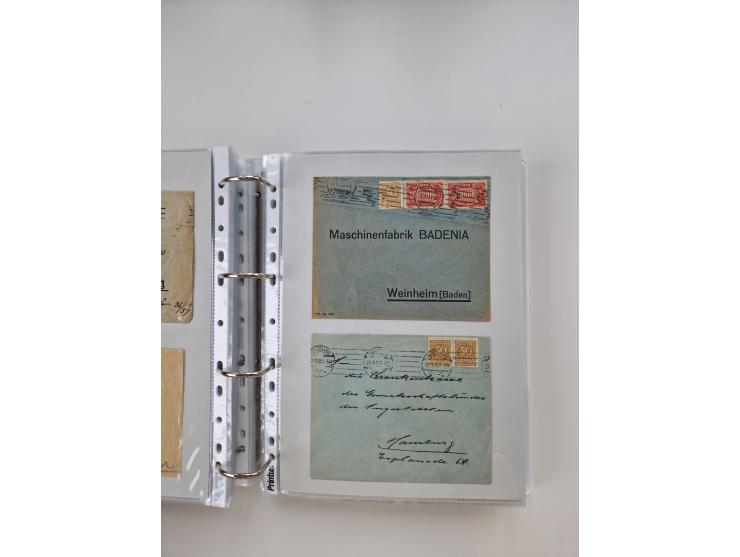 1920/23, umfangreiche Sammlung mit über 4600 Briefen, Karten und Ganzsachen. Dabei interessante Frankaturen, Blockeinheiten, 