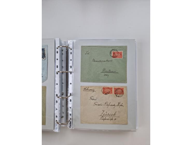 1920/23, umfangreiche Sammlung mit über 4600 Briefen, Karten und Ganzsachen. Dabei interessante Frankaturen, Blockeinheiten, 