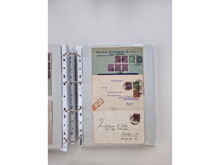 1920/23, umfangreiche Sammlung mit über 4600 Briefen, Karten und Ganzsachen. Dabei interessante Frankaturen, Blockeinheiten, 