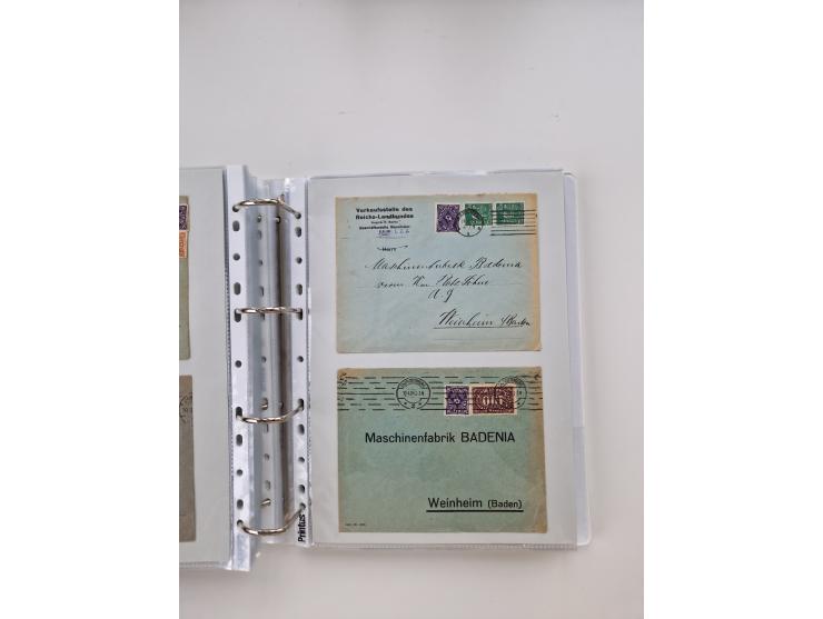 1920/23, umfangreiche Sammlung mit über 4600 Briefen, Karten und Ganzsachen. Dabei interessante Frankaturen, Blockeinheiten, 