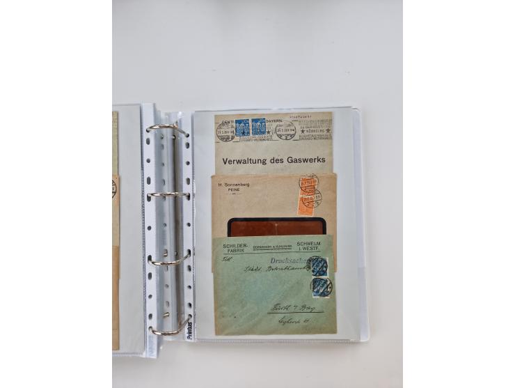 1920/23, umfangreiche Sammlung mit über 4600 Briefen, Karten und Ganzsachen. Dabei interessante Frankaturen, Blockeinheiten, 