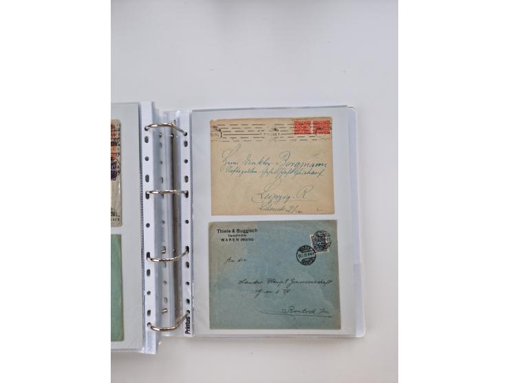 1920/23, umfangreiche Sammlung mit über 4600 Briefen, Karten und Ganzsachen. Dabei interessante Frankaturen, Blockeinheiten, 