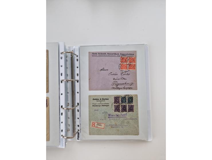 1920/23, umfangreiche Sammlung mit über 4600 Briefen, Karten und Ganzsachen. Dabei interessante Frankaturen, Blockeinheiten, 