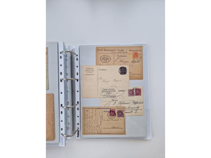 1920/23, umfangreiche Sammlung mit über 4600 Briefen, Karten und Ganzsachen. Dabei interessante Frankaturen, Blockeinheiten, 