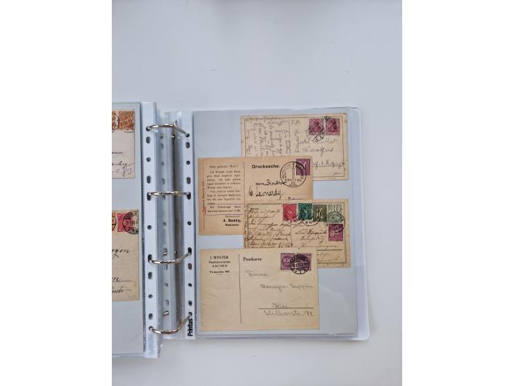 1920/23, umfangreiche Sammlung mit über 4600 Briefen, Karten und Ganzsachen. Dabei interessante Frankaturen, Blockeinheiten, 