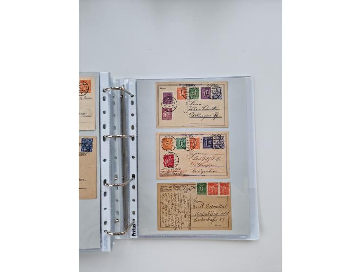 1920/23, umfangreiche Sammlung mit über 4600 Briefen, Karten und Ganzsachen. Dabei interessante Frankaturen, Blockeinheiten, 