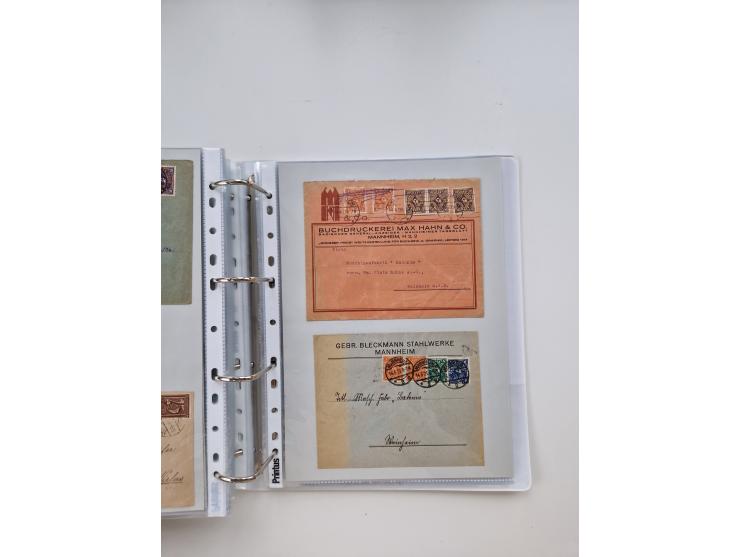 1920/23, umfangreiche Sammlung mit über 4600 Briefen, Karten und Ganzsachen. Dabei interessante Frankaturen, Blockeinheiten, 
