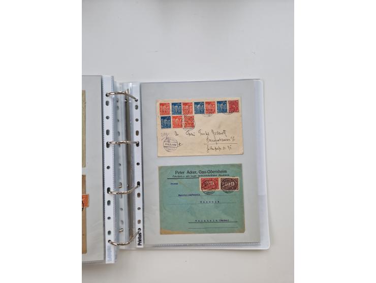 1920/23, umfangreiche Sammlung mit über 4600 Briefen, Karten und Ganzsachen. Dabei interessante Frankaturen, Blockeinheiten, 