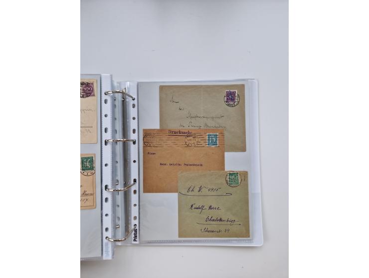1920/23, umfangreiche Sammlung mit über 4600 Briefen, Karten und Ganzsachen. Dabei interessante Frankaturen, Blockeinheiten, 