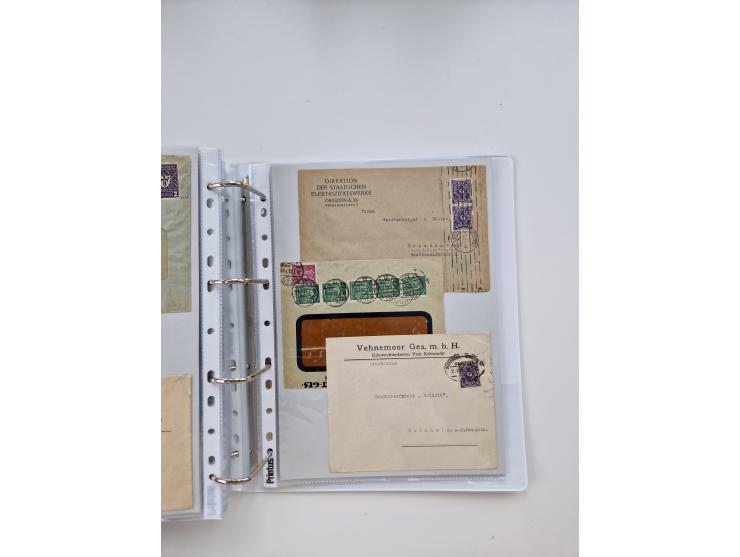 1920/23, umfangreiche Sammlung mit über 4600 Briefen, Karten und Ganzsachen. Dabei interessante Frankaturen, Blockeinheiten, 