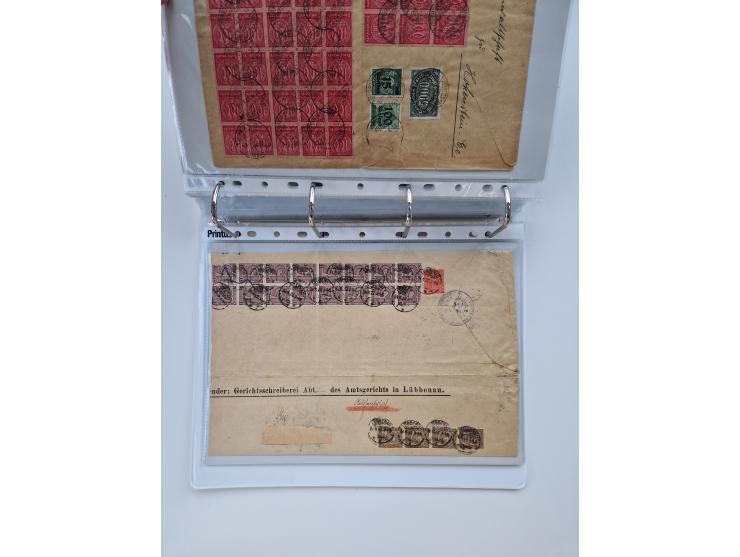 1920/23, umfangreiche Sammlung mit über 4600 Briefen, Karten und Ganzsachen. Dabei interessante Frankaturen, Blockeinheiten, 
