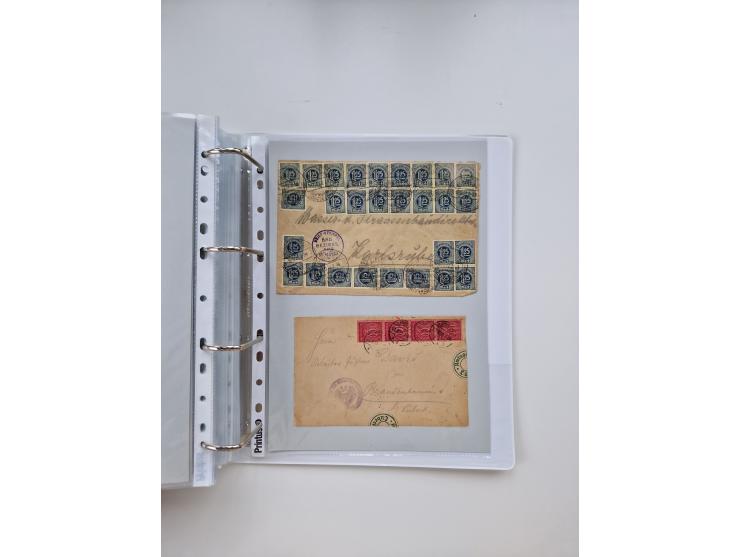 1920/23, umfangreiche Sammlung mit über 4600 Briefen, Karten und Ganzsachen. Dabei interessante Frankaturen, Blockeinheiten, 