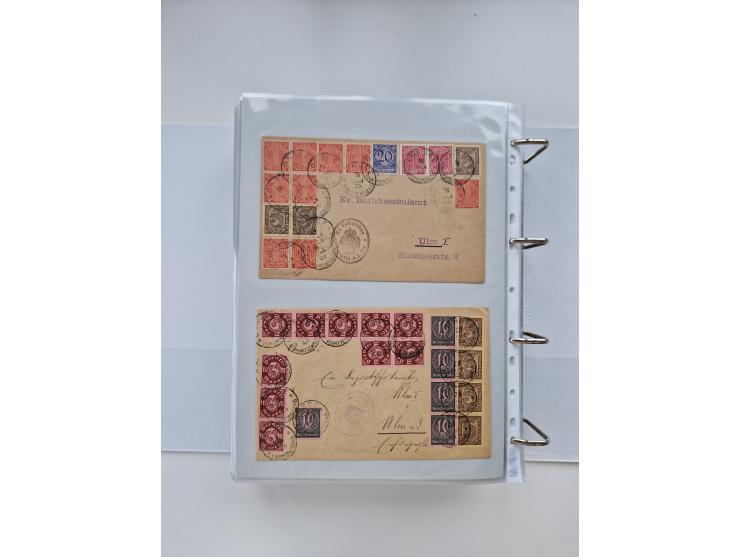 1920/23, umfangreiche Sammlung mit über 4600 Briefen, Karten und Ganzsachen. Dabei interessante Frankaturen, Blockeinheiten, 
