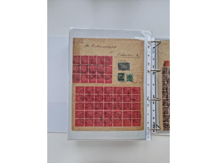 1920/23, umfangreiche Sammlung mit über 4600 Briefen, Karten und Ganzsachen. Dabei interessante Frankaturen, Blockeinheiten, 