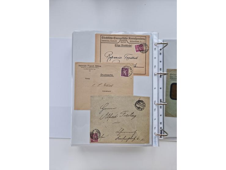 1920/23, umfangreiche Sammlung mit über 4600 Briefen, Karten und Ganzsachen. Dabei interessante Frankaturen, Blockeinheiten, 