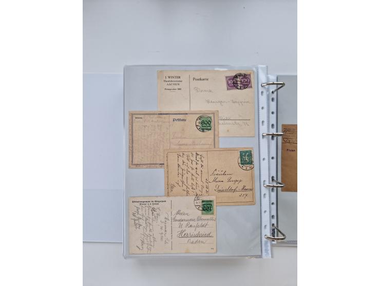 1920/23, umfangreiche Sammlung mit über 4600 Briefen, Karten und Ganzsachen. Dabei interessante Frankaturen, Blockeinheiten, 