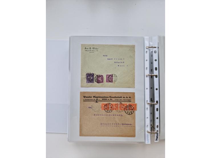 1920/23, umfangreiche Sammlung mit über 4600 Briefen, Karten und Ganzsachen. Dabei interessante Frankaturen, Blockeinheiten, 