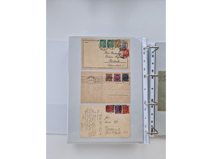 1920/23, umfangreiche Sammlung mit über 4600 Briefen, Karten und Ganzsachen. Dabei interessante Frankaturen, Blockeinheiten, 