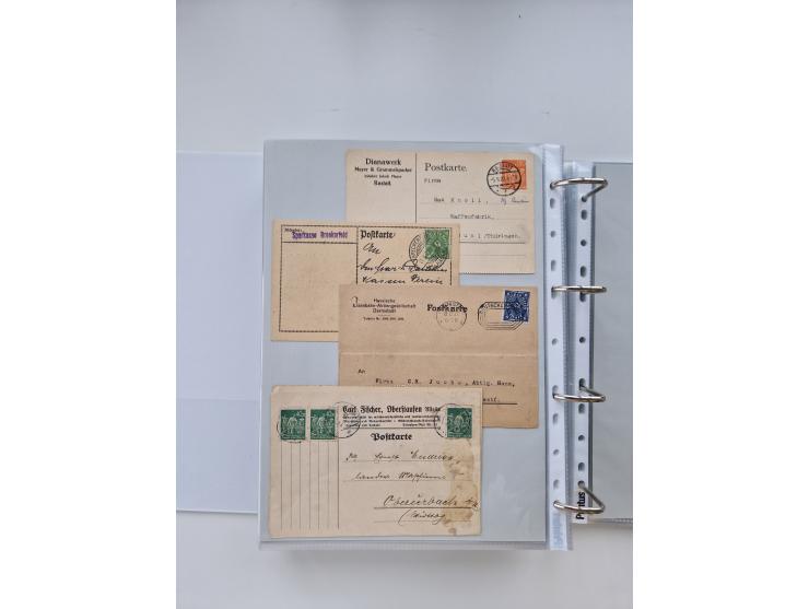 1920/23, umfangreiche Sammlung mit über 4600 Briefen, Karten und Ganzsachen. Dabei interessante Frankaturen, Blockeinheiten, 