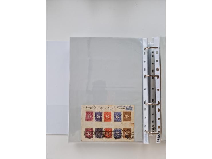 1920/23, umfangreiche Sammlung mit über 4600 Briefen, Karten und Ganzsachen. Dabei interessante Frankaturen, Blockeinheiten, 