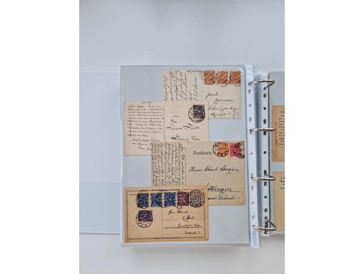 1920/23, umfangreiche Sammlung mit über 4600 Briefen, Karten und Ganzsachen. Dabei interessante Frankaturen, Blockeinheiten, 