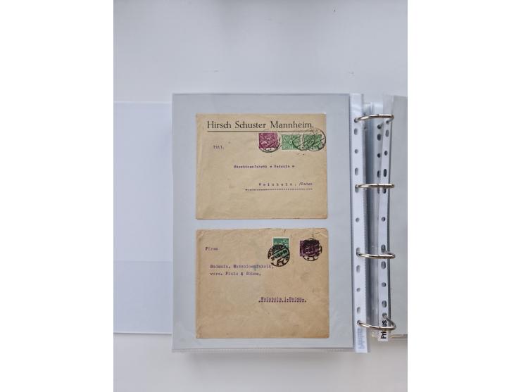1920/23, umfangreiche Sammlung mit über 4600 Briefen, Karten und Ganzsachen. Dabei interessante Frankaturen, Blockeinheiten, 