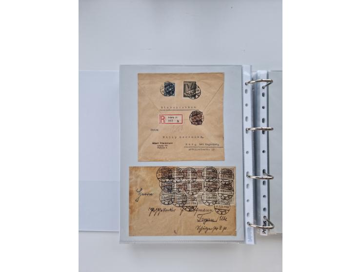 1920/23, umfangreiche Sammlung mit über 4600 Briefen, Karten und Ganzsachen. Dabei interessante Frankaturen, Blockeinheiten, 
