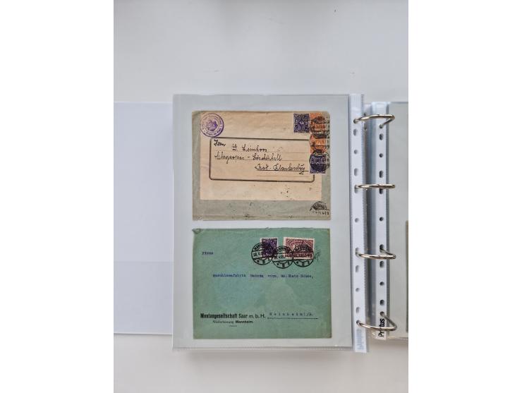 1920/23, umfangreiche Sammlung mit über 4600 Briefen, Karten und Ganzsachen. Dabei interessante Frankaturen, Blockeinheiten, 