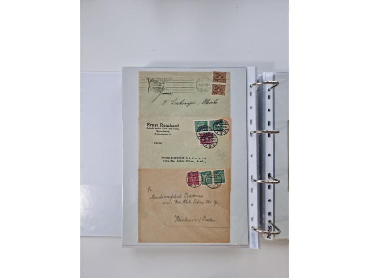 1920/23, umfangreiche Sammlung mit über 4600 Briefen, Karten und Ganzsachen. Dabei interessante Frankaturen, Blockeinheiten, 