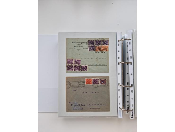 1920/23, umfangreiche Sammlung mit über 4600 Briefen, Karten und Ganzsachen. Dabei interessante Frankaturen, Blockeinheiten, 