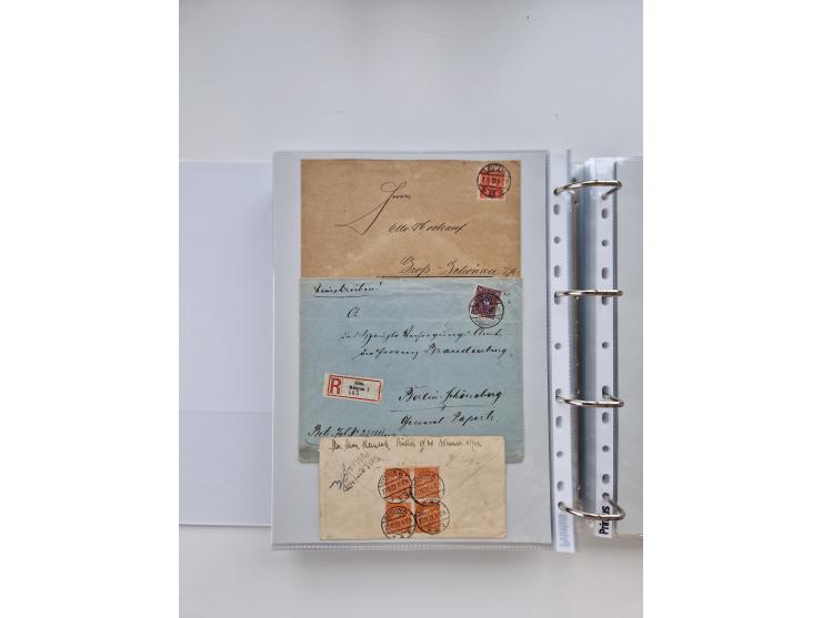 1920/23, umfangreiche Sammlung mit über 4600 Briefen, Karten und Ganzsachen. Dabei interessante Frankaturen, Blockeinheiten, 