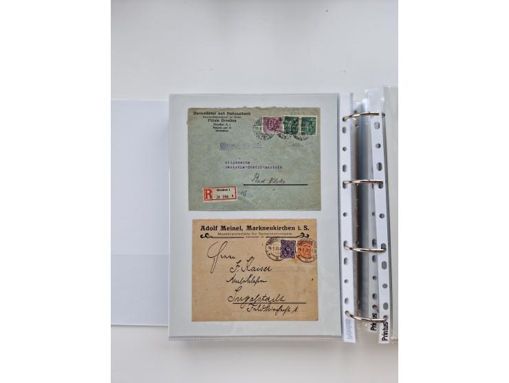 1920/23, umfangreiche Sammlung mit über 4600 Briefen, Karten und Ganzsachen. Dabei interessante Frankaturen, Blockeinheiten, 