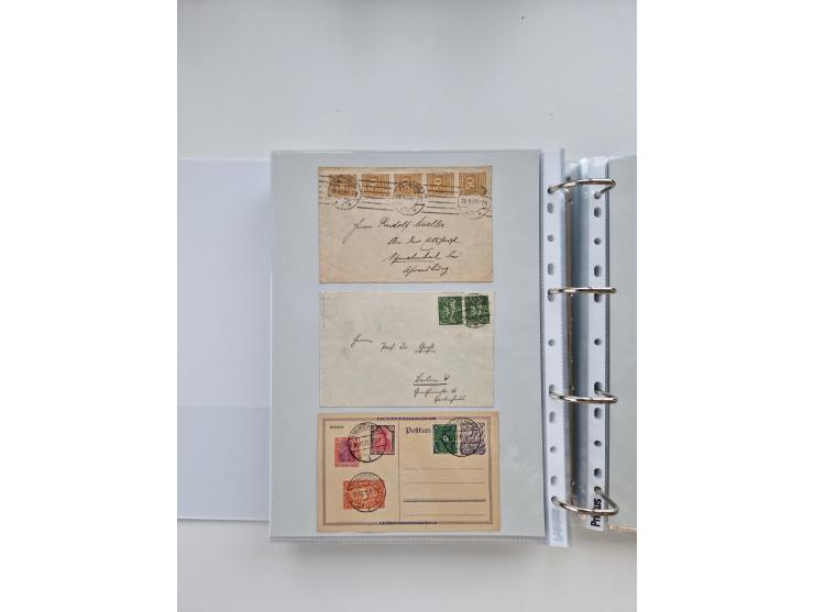 1920/23, umfangreiche Sammlung mit über 4600 Briefen, Karten und Ganzsachen. Dabei interessante Frankaturen, Blockeinheiten, 