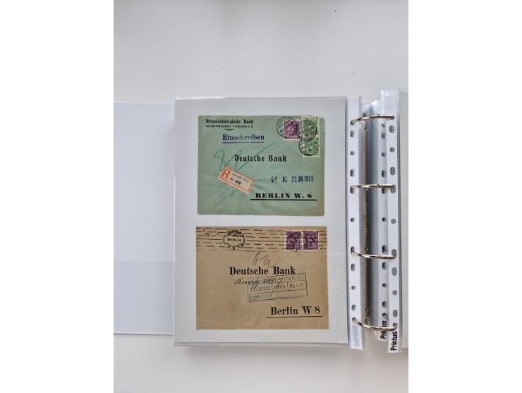 1920/23, umfangreiche Sammlung mit über 4600 Briefen, Karten und Ganzsachen. Dabei interessante Frankaturen, Blockeinheiten, 