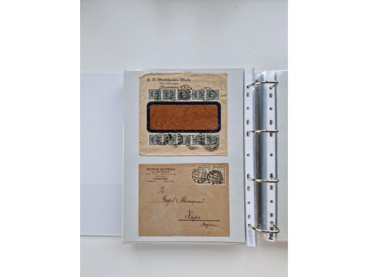 1920/23, umfangreiche Sammlung mit über 4600 Briefen, Karten und Ganzsachen. Dabei interessante Frankaturen, Blockeinheiten, 